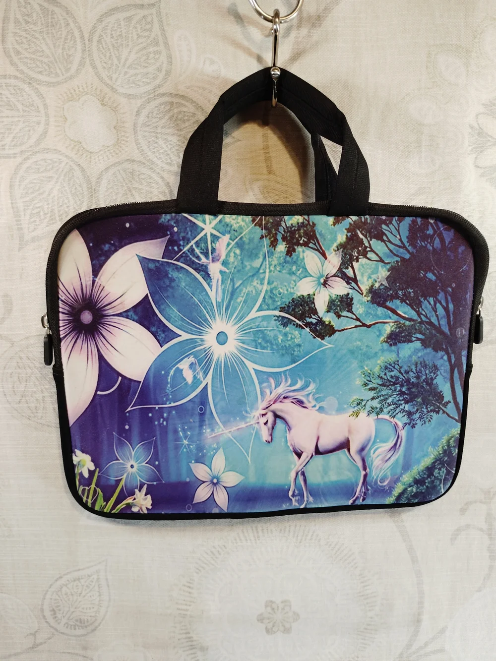Neoprene Unicorn Laptop Bag Up To 12 Inches In Length in Blue and Purple